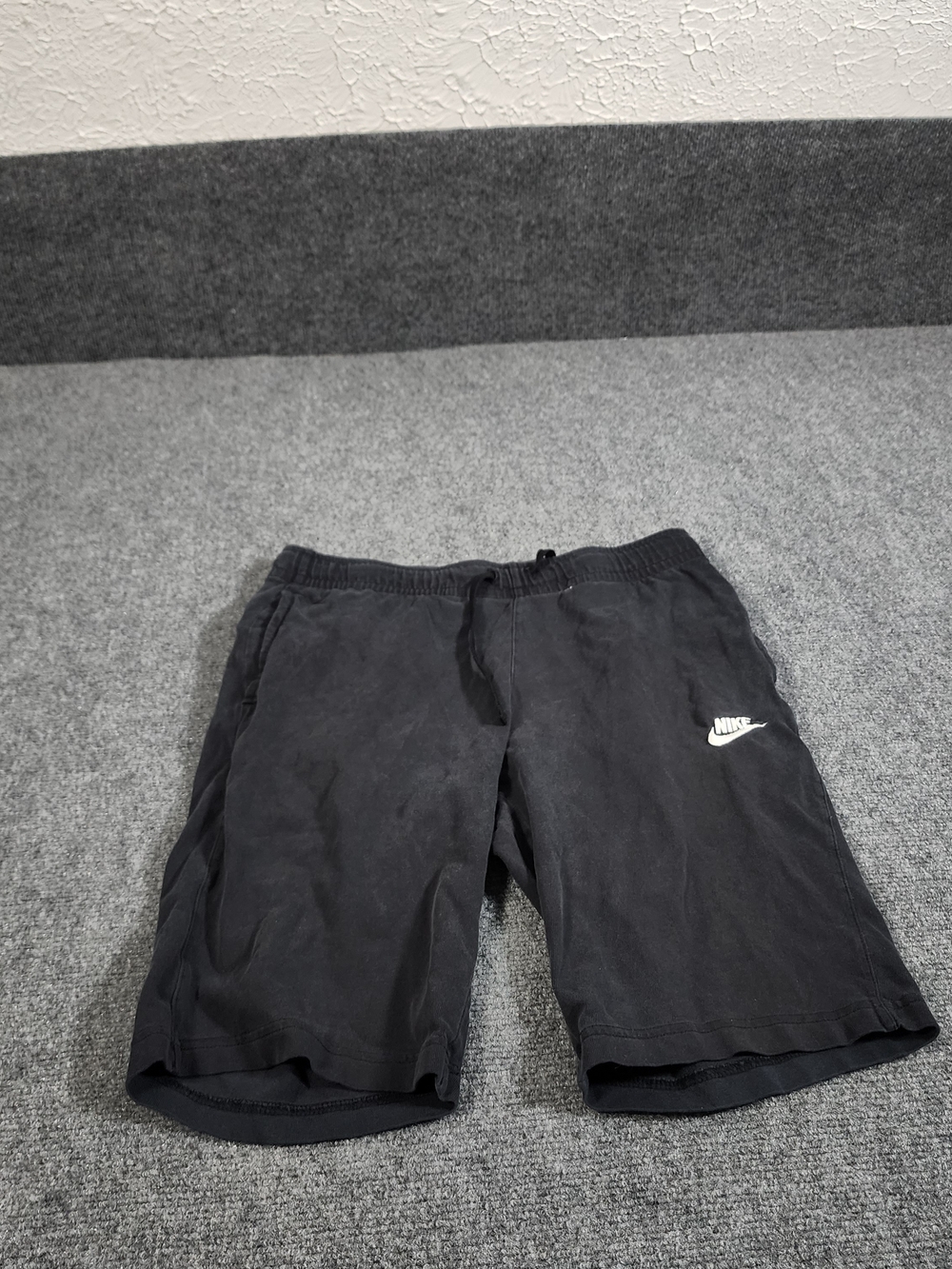 Nike Black Athletic Shorts with White Logo